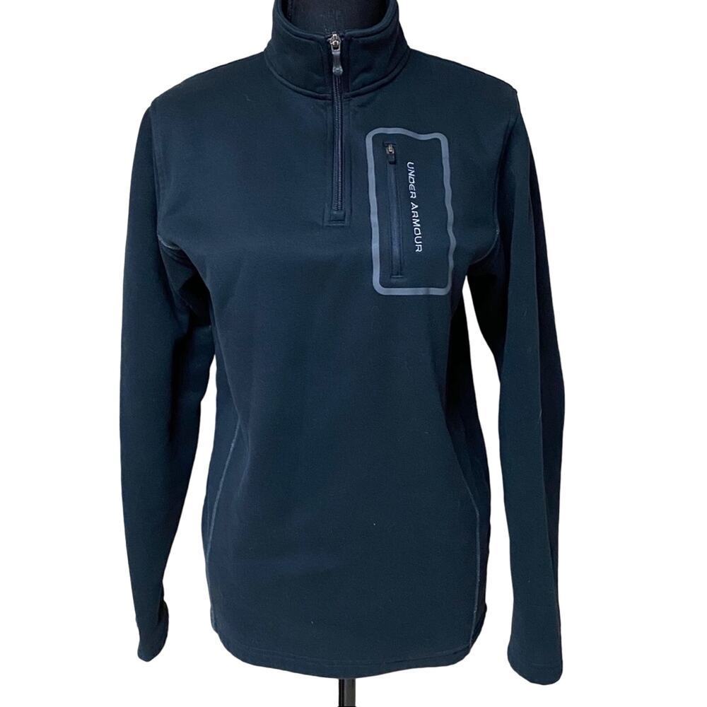 Under Armour Quarter Zip Black Pullover Sweatshirt S Small